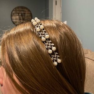 Double Band Rhinestone and Pearl Headband ***PERFECT FOR WEDDINGS***
